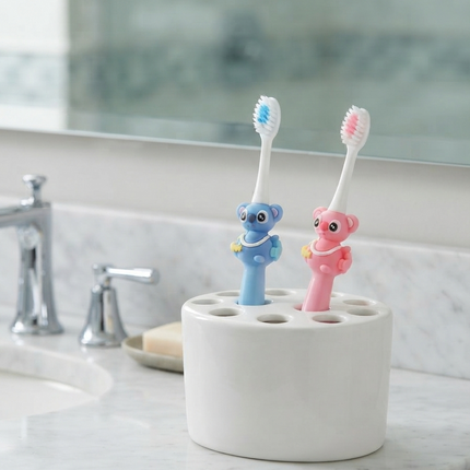 ✨ Disney Stitch & Angel Inspired Kids Toothbrush – Cute Kawaii Soft Bristle Manual Toothbrush 🦷💙💖