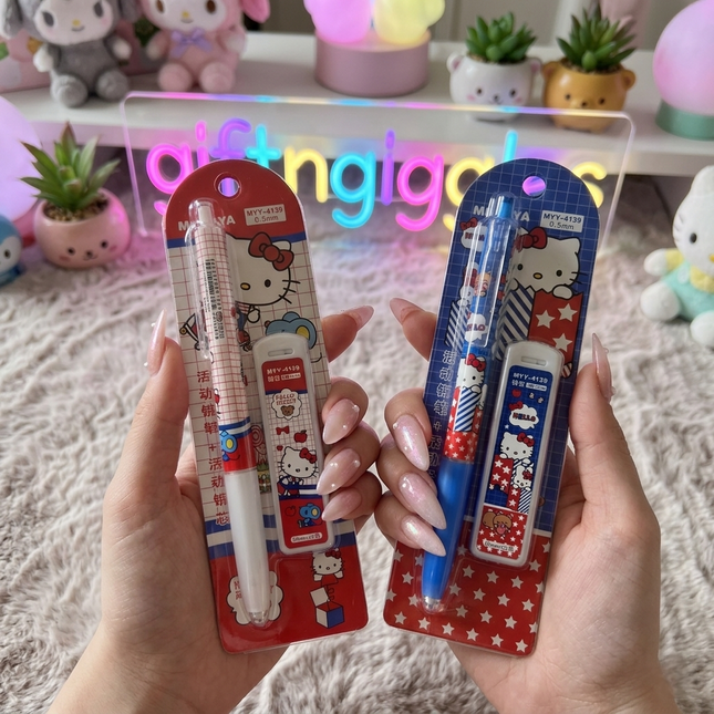 ✨ Adorable Hello Kitty Mechanical Pencil & Lead Set! ✨