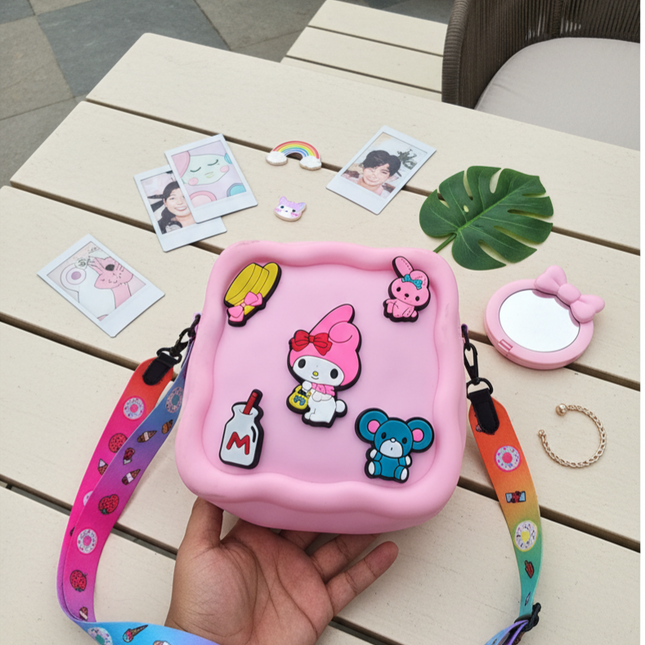 Silicone Charm Sling Bag
