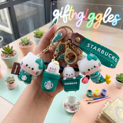 Starbucks Keychain Hello Kitty/Pochacco