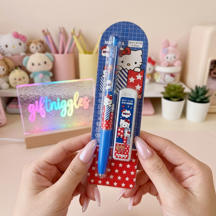✨ Adorable Hello Kitty Mechanical Pencil & Lead Set! ✨
