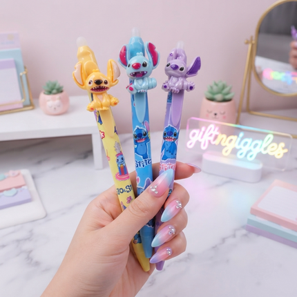 Cute Disney Stitch Gel Pen – Perfect for Your Collection! 💖📔🌟