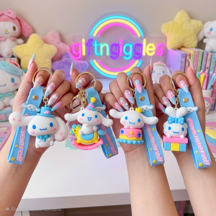 🎀 Pastel  Sanrio Cinnamoroll 3D Bag Charm & Keychain ☁️✨