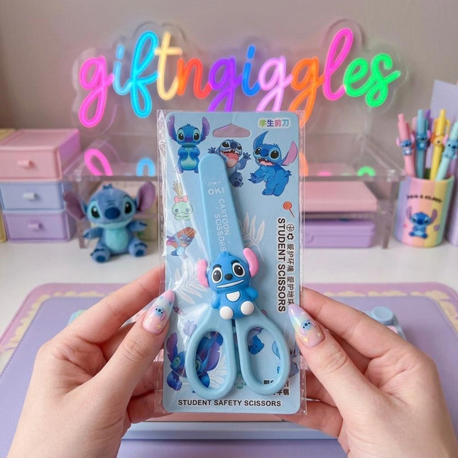 💙 Disney Stitch Cute Student Safety Scissors with Cap ✂️