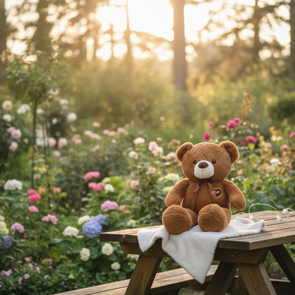 Big Teddy Plushy Toy with Blanket - Soft & Furry