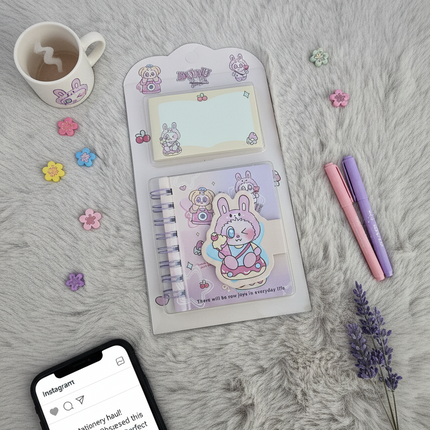 Cute Mini Diary with Sticky Notes