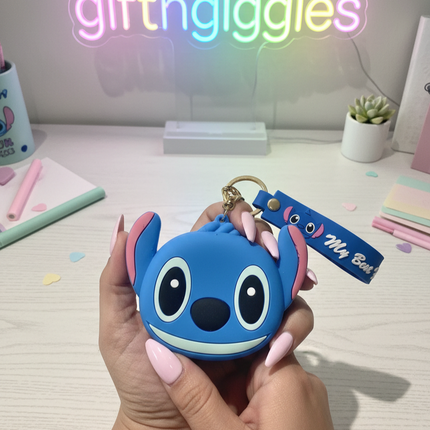 Stitch Silicone Coin Pouch/Keychain/Bag Charm