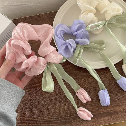 Tulip Scrunchies Pair
