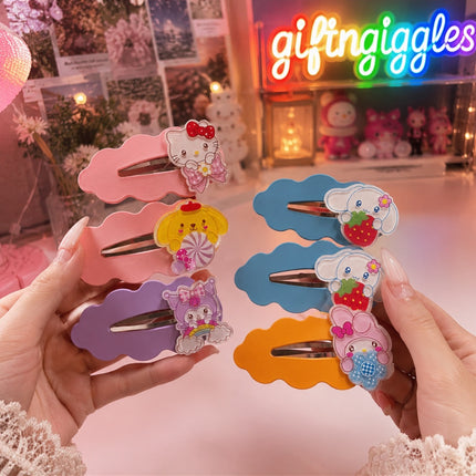 Adorably Kawaii Sanrio Tic-Tac Hair Accessory Pair 🌈💫