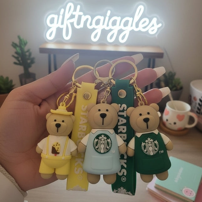Starbucks Teddy Keychain / Bag Charm