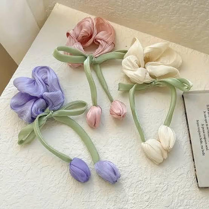 Tulip Scrunchies Pair