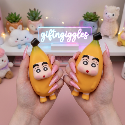 🍌 Crayon Shinchan Banana Money Bank – Cute Anime Piggy Bank 🪙