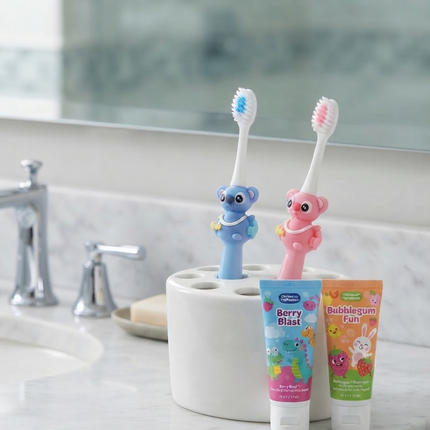 ✨ Disney Stitch & Angel Inspired Kids Toothbrush – Cute Kawaii Soft Bristle Manual Toothbrush 🦷💙💖