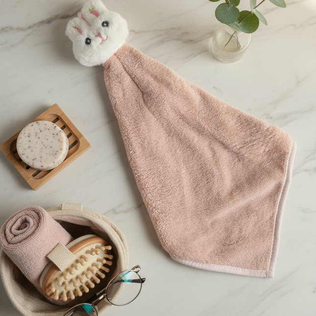 Kawaii rabbit hand towel