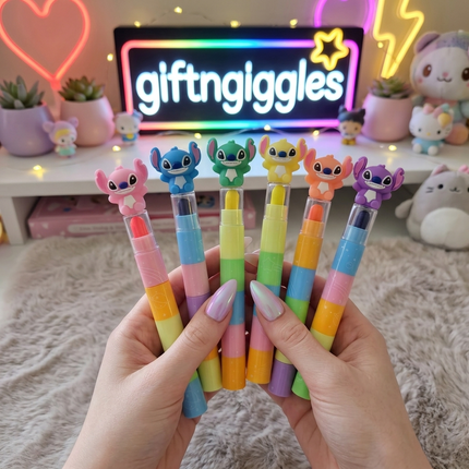 Adorable Disney Stitch Stackable Highlighter Set